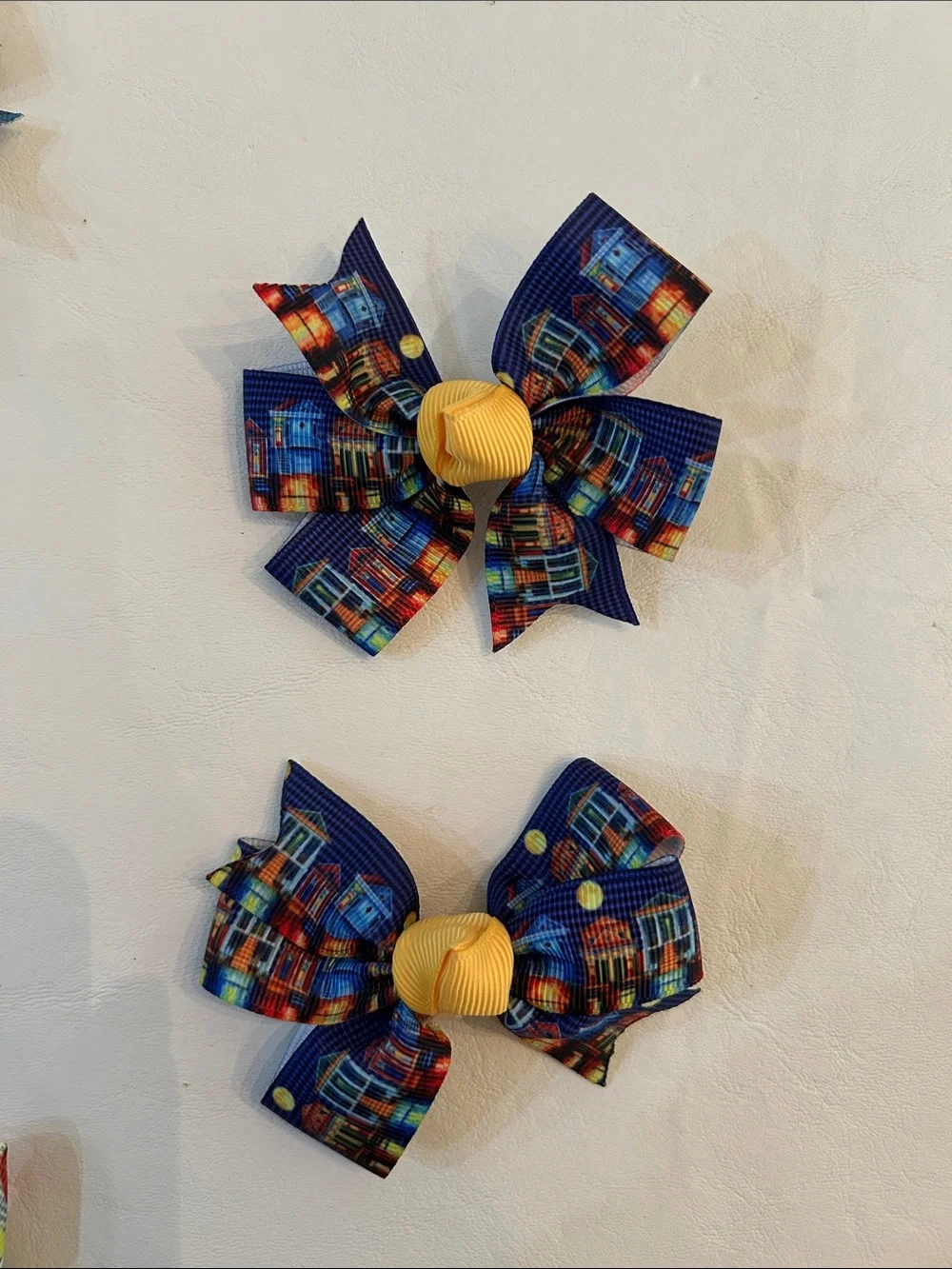 Louisiana Themed Mini Hair Bow Clips Bundle